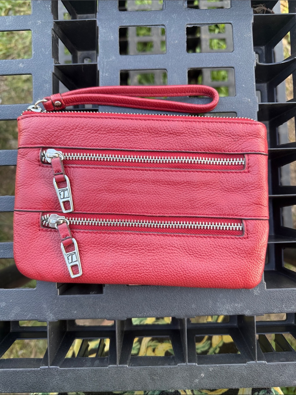 TIANELLO clutch leather 3 zip